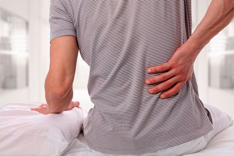 back pain in a man